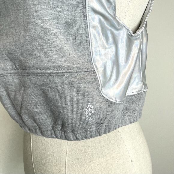 Free People Movement Cropped Athletic Best Womens Small Gray Pocket Turtleneck - Picture 5 of 8